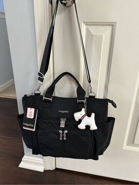 Baggallini Versatile Convertible Work, Travel Bag with Crossbody, Backpack Strap